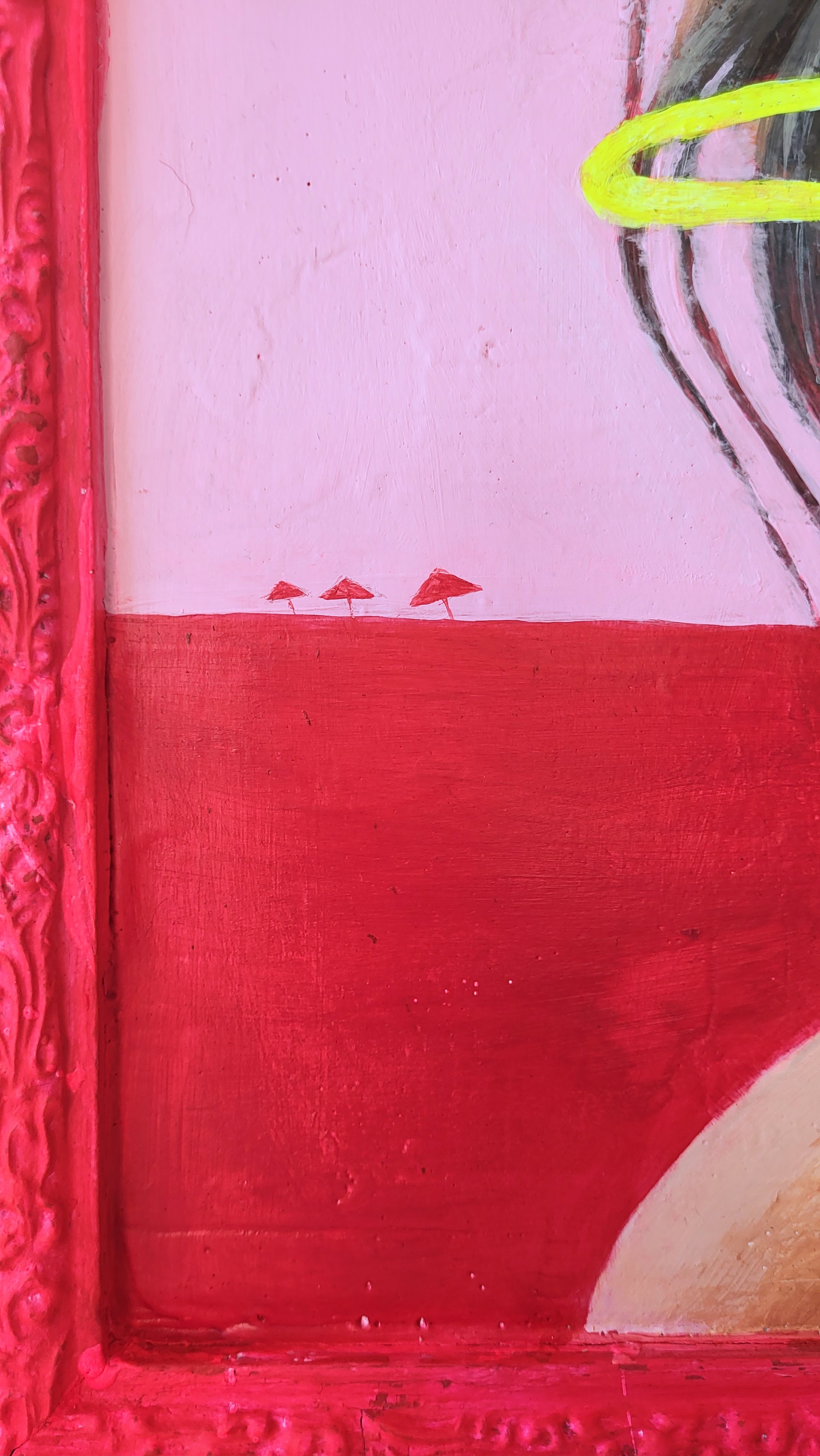 The painting 'Echos of her tide'in detail