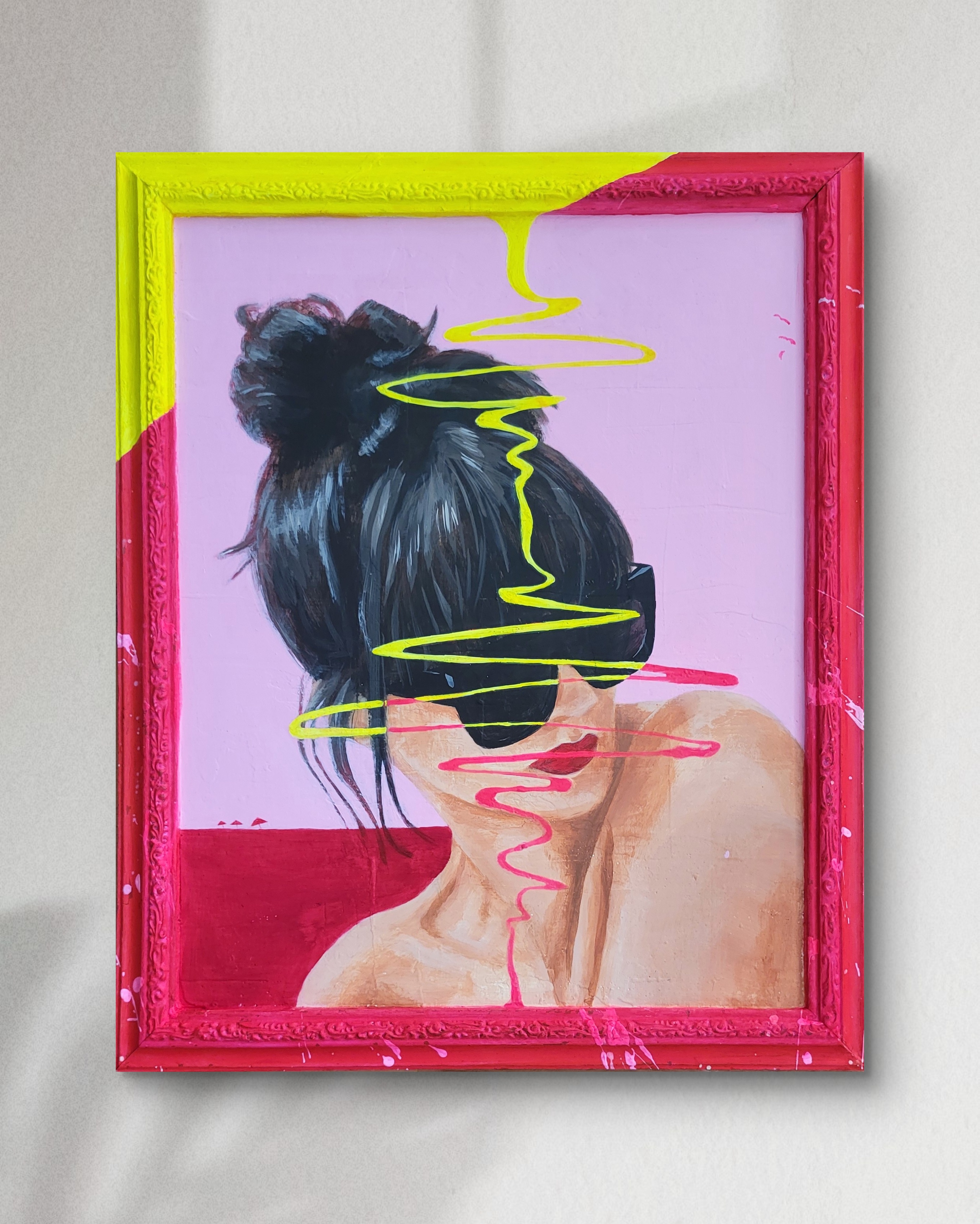 The painting 'Echos of her tide' in detail