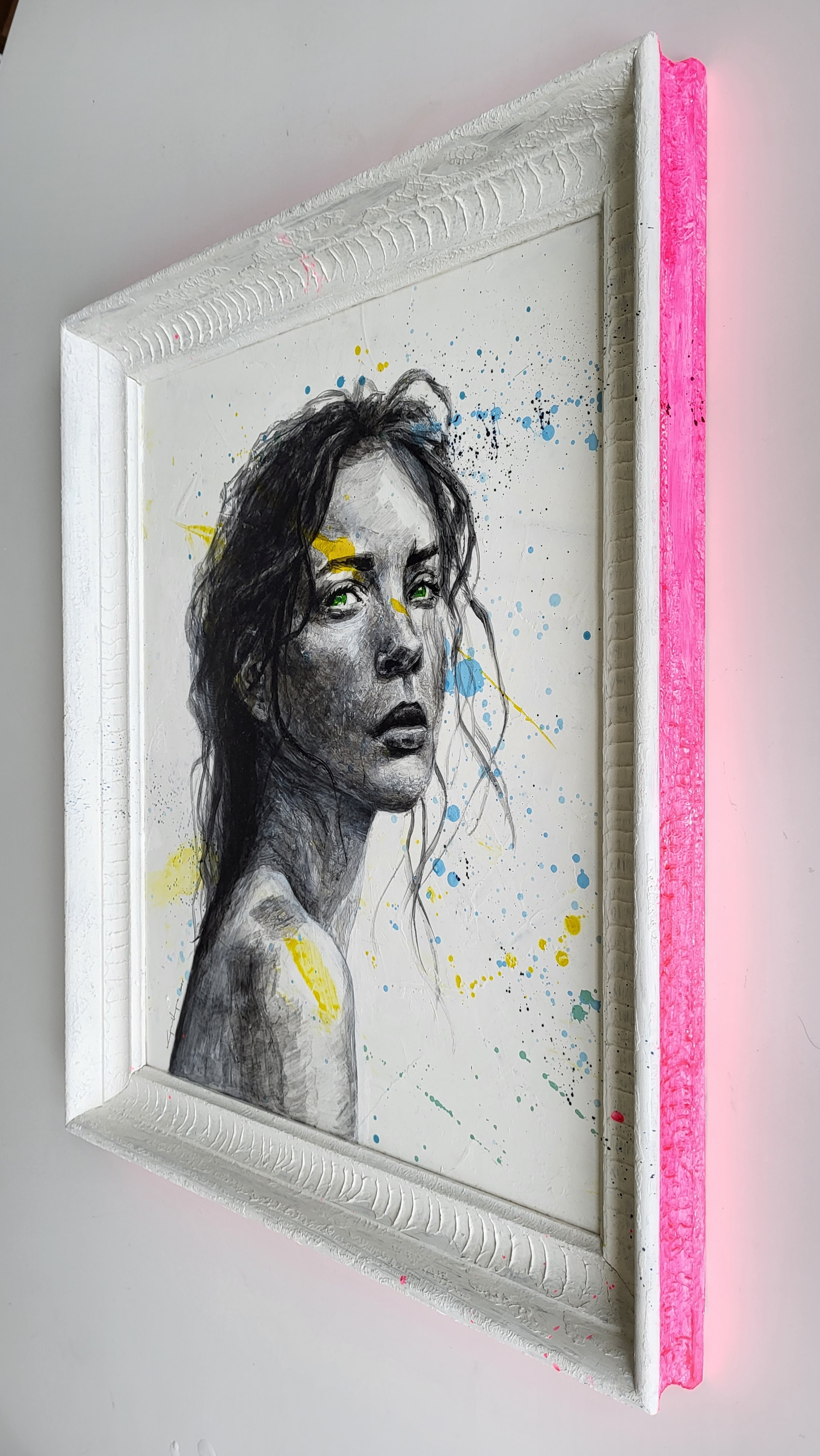The painting 'Emerald dreams of silent screams' in detail