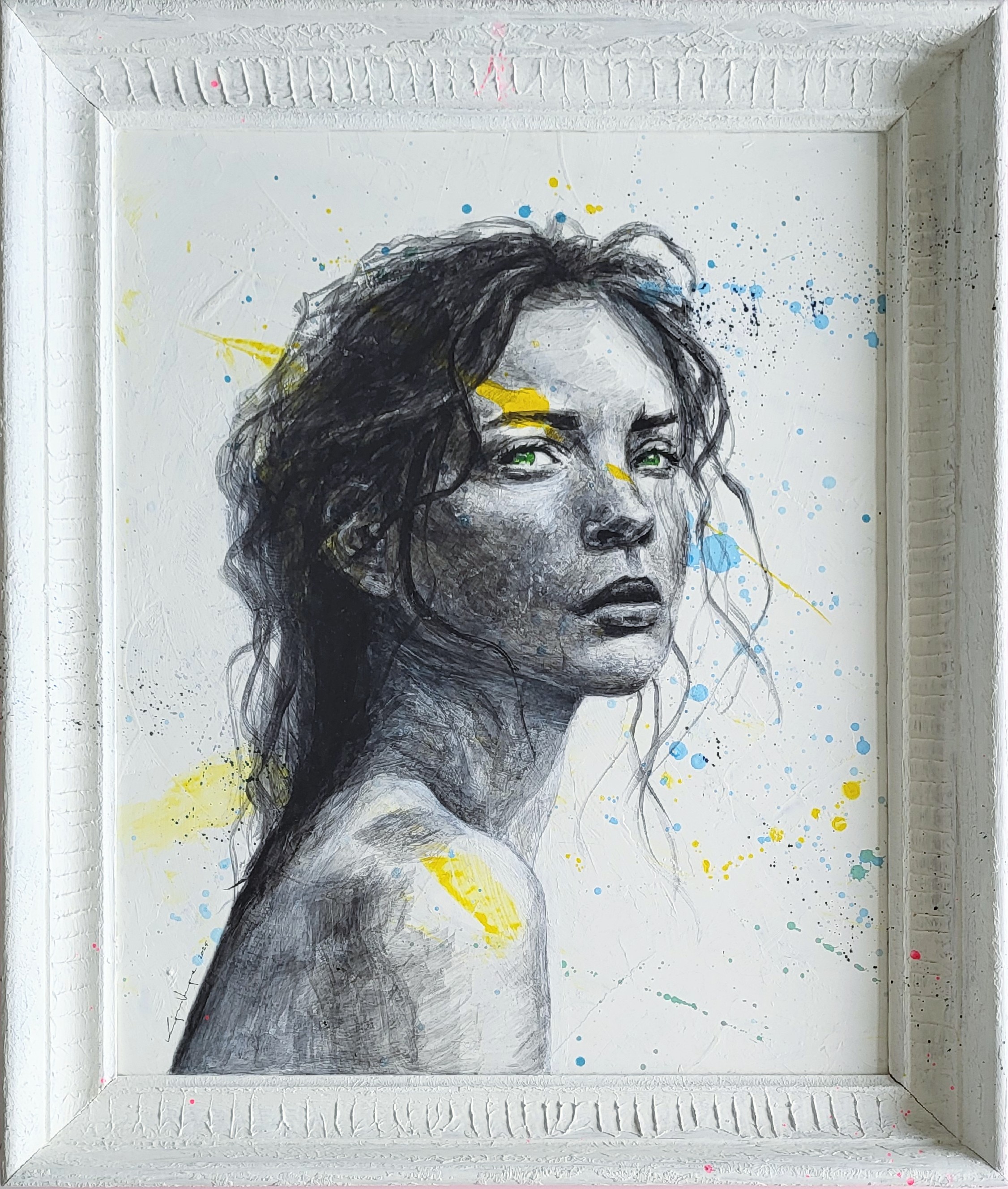 The painting 'Emerald dreams of silent screams'