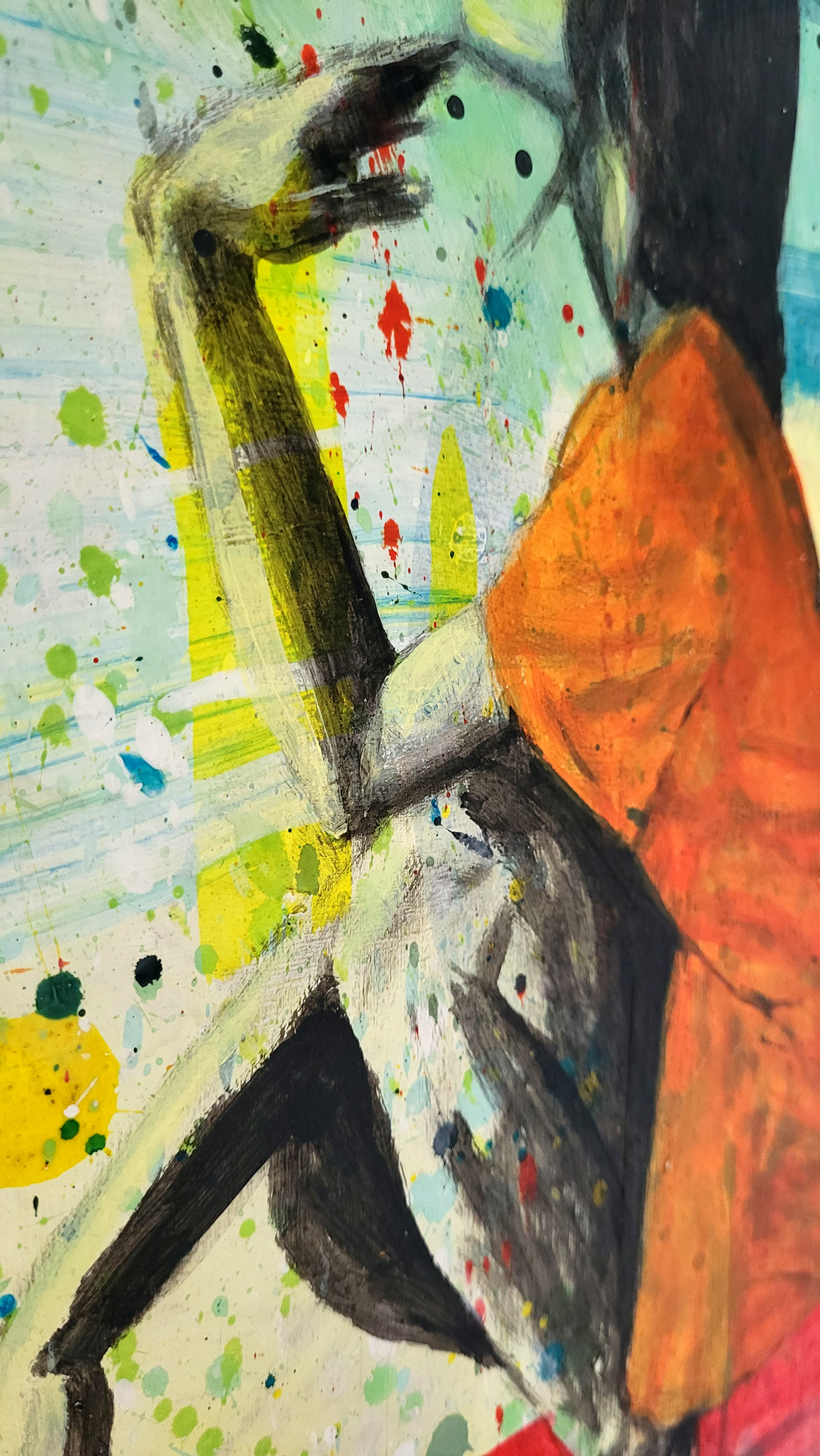 The painting 'In between 2' in the gallery
