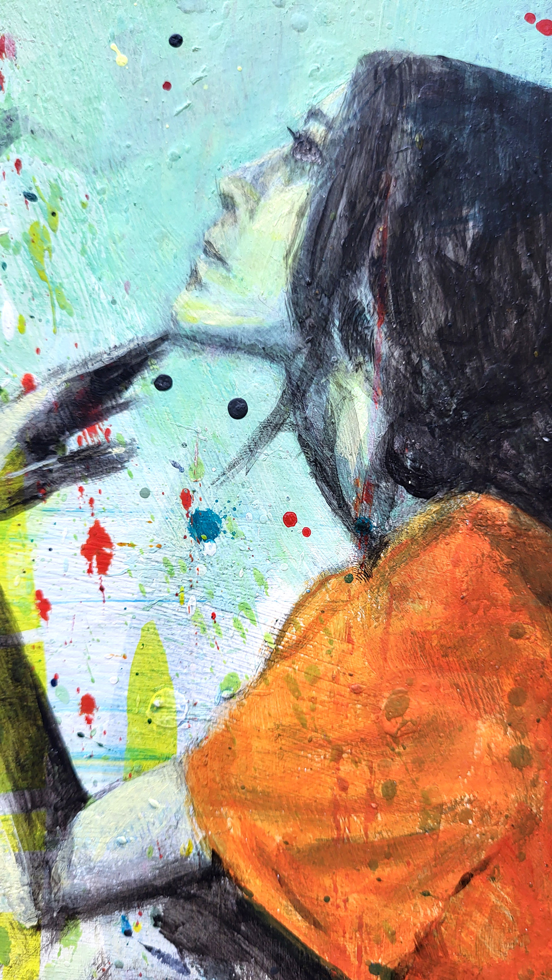 The painting 'In between 2' in the gallery