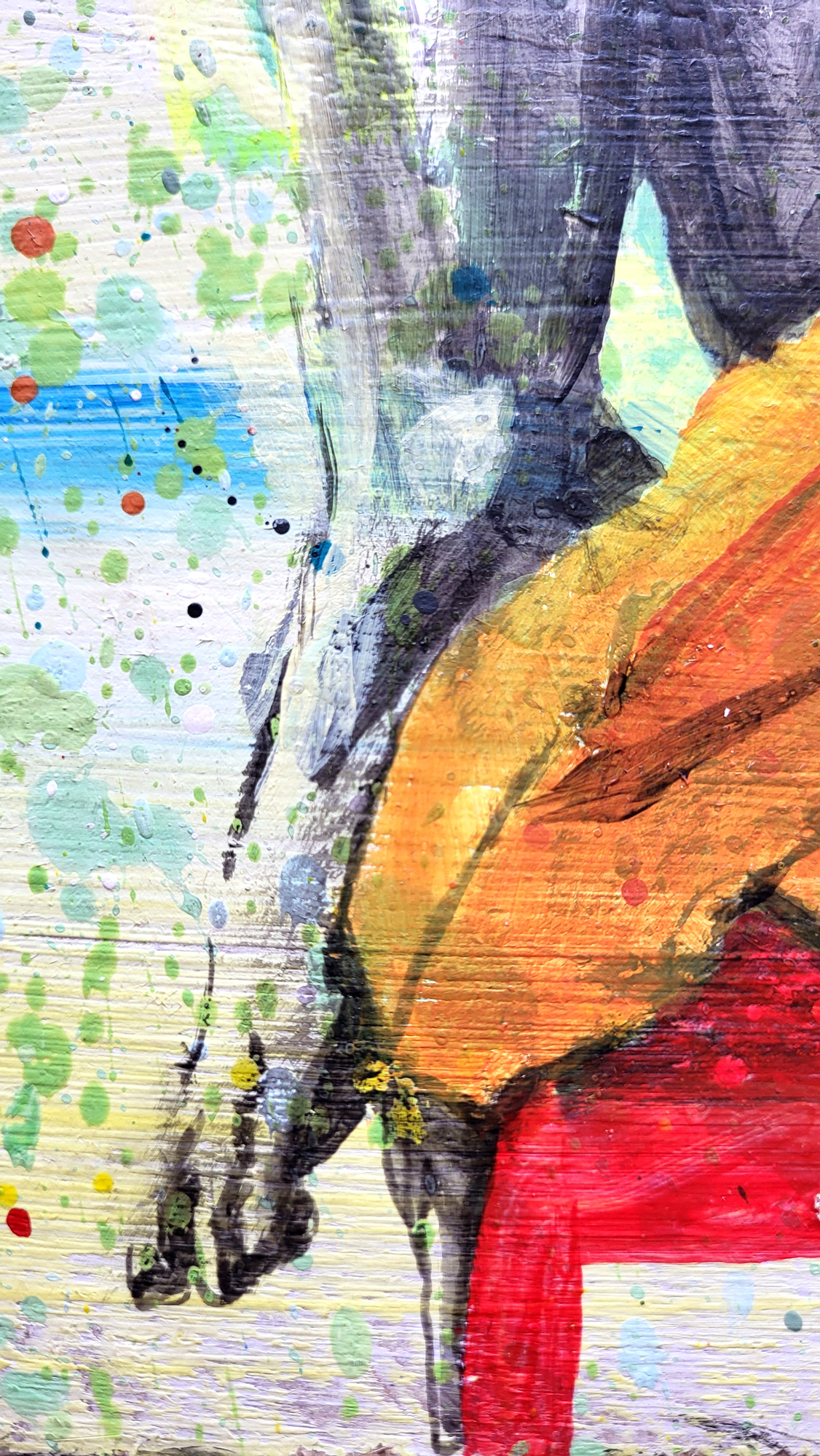 The painting 'In between 1' in the gallery