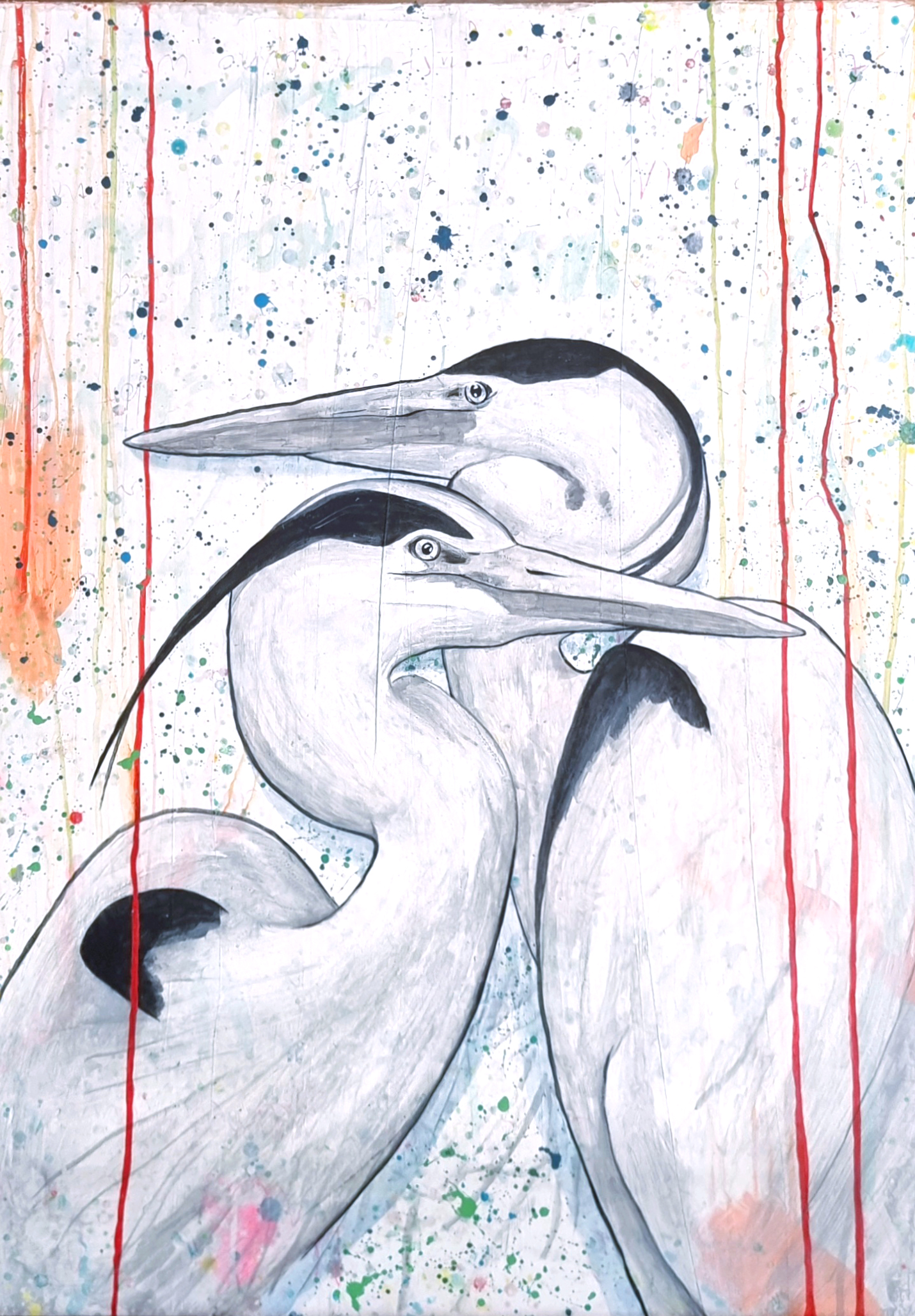 The painting 'Rearview' without frame