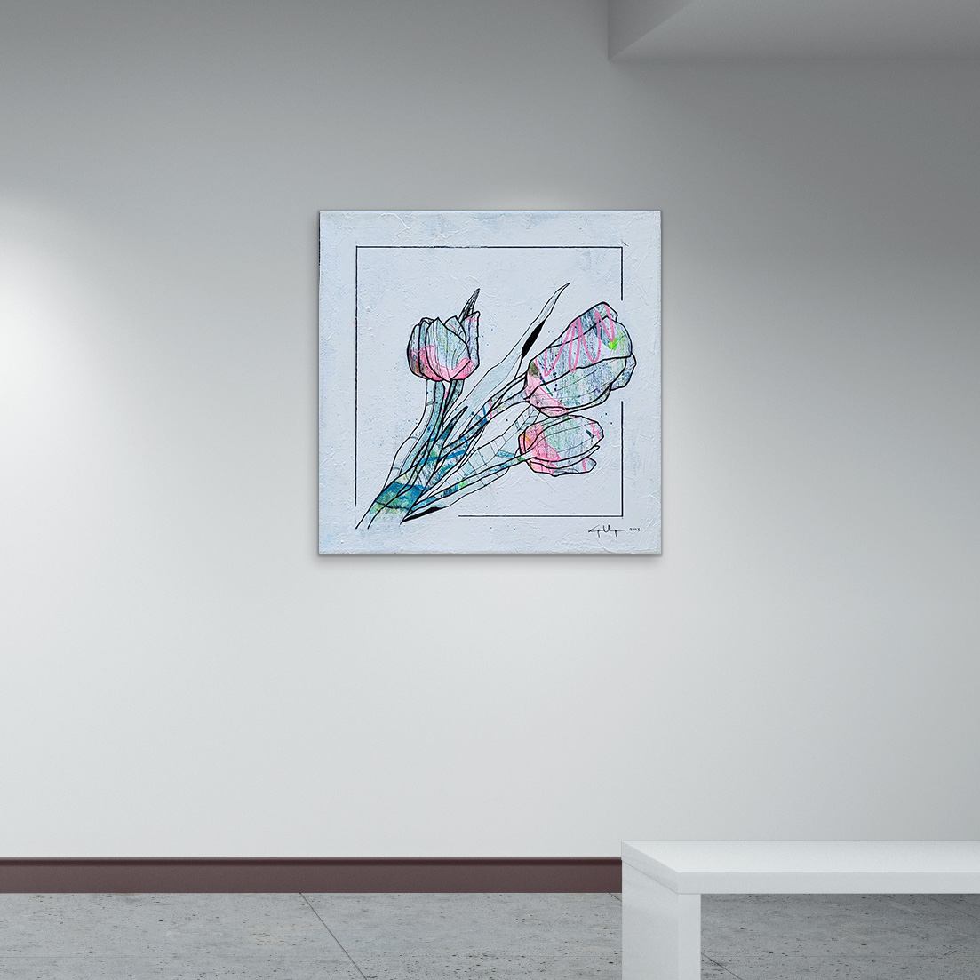 The painting Tack in the gallery