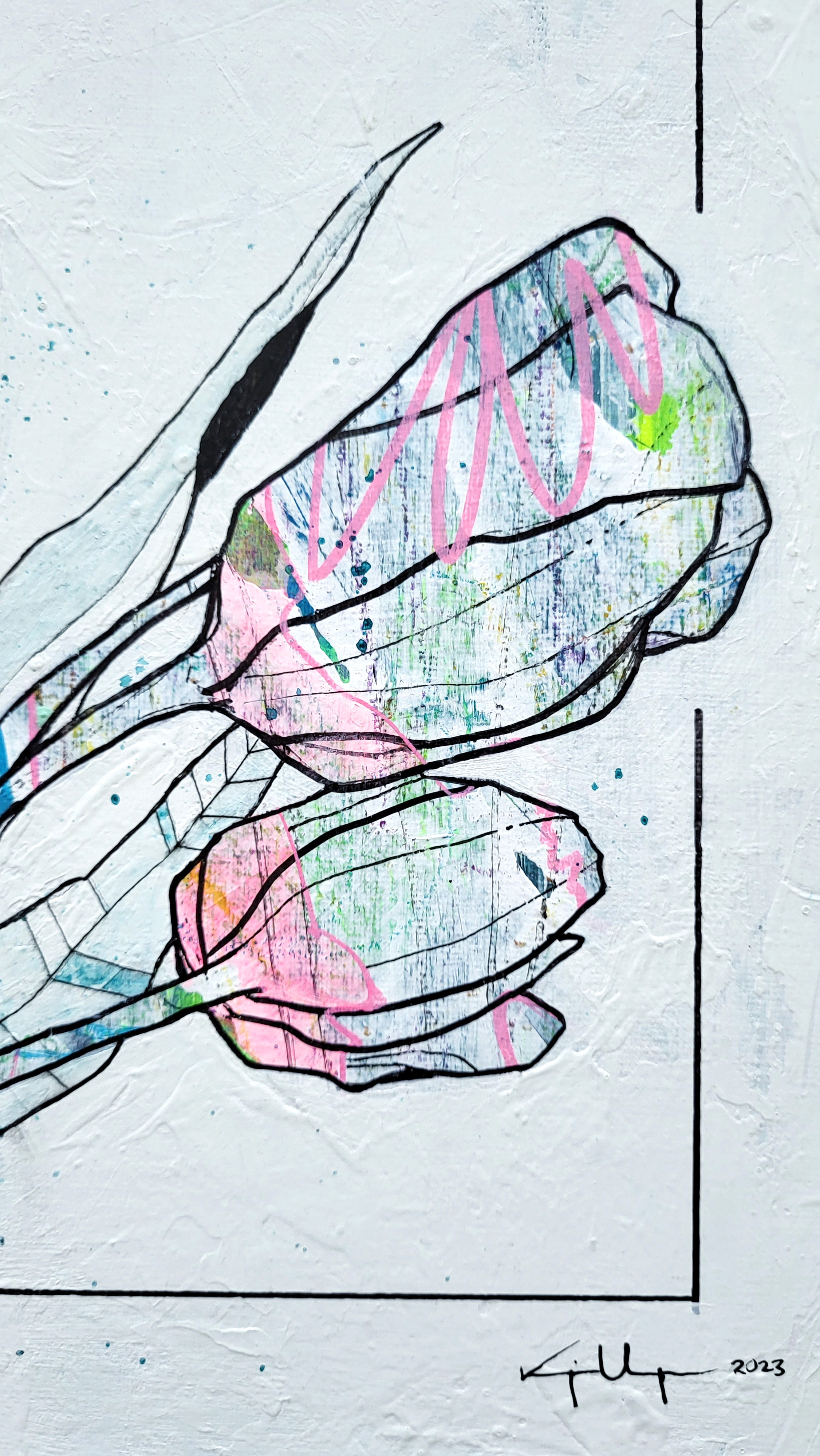 Closeup on the painting Tack